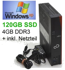 COMPUTER S720 AMD GX-217GA CPU 4GB DDR3 120GB SSD mSATA RS232 DVI+DP WINDOWS XP