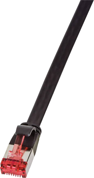 LogiLink U/FTP Flach-Patchkabel, Kat. 6A, 0,50 m, schwarz