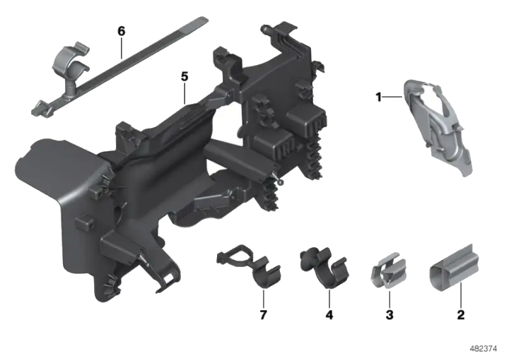 BMW Kabelbinder mit Halter 34317683767 - Bildposition 07
