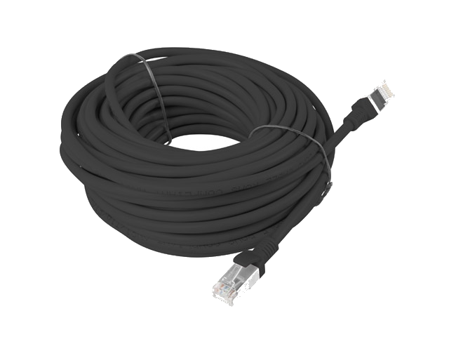 LANBERG Patchkabel CAT.5E UTP 15m Fluke Zertifikat schwarz
