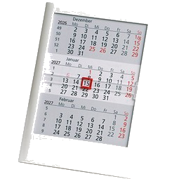 2-Jahres-Tischkalender 2027/2028, weiß
