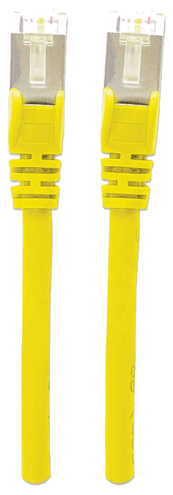 INTELLINET Patchkabel Cat6a-Stecker/Cat7-Rohkabel 0,5m gelb