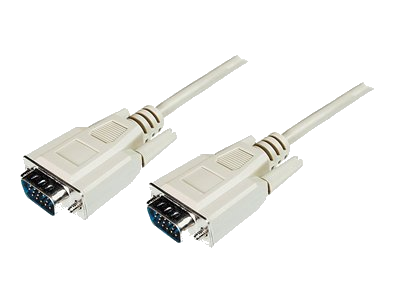 DIGITUS VGA-Monitor-Anschlusskabel, HD 15, beige, 1,8 m