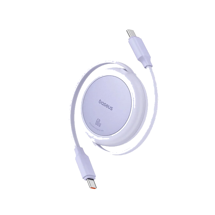 Daten- und Ladekabel USB-C - USB-C Baseus Free2Pull Mini Retractable, 60W, 1m, Lila P10364500511-01