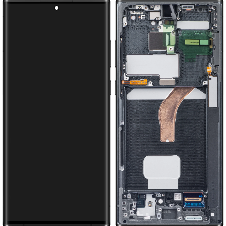 Display / Touchscreen für Samsung Galaxy S22 Ultra 5G S908 | mit Rahmen | Schwarz | Service Pack