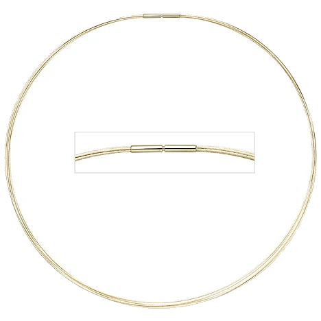 Halsreif 5-reihig 585 Gold Gelbgold 42 cm Goldkette Goldreif