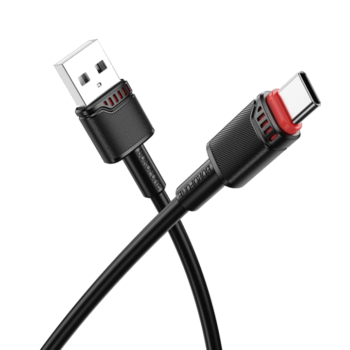 Daten- und Ladekabel USB-A - USB-C Borofone BX110 Beneficio, 18W, 1m, Schwarz