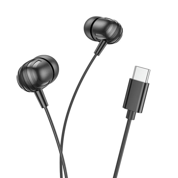 Handsfree USB-C Borofone BM77 Delicious, Schwarz