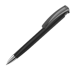 uma® Druckkugelschreiber TrinityGum, mit Metallspitze, blaue Mine, schwarz