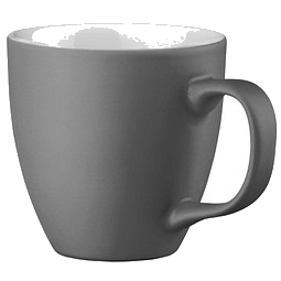 Porzellantasse Lorena, 450 ml, grau