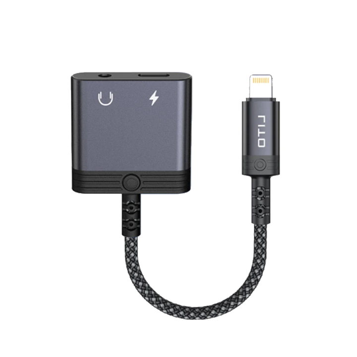 Audioadapter Lightning - Lightning / 3.5mm Lito LA04L, Schwarz