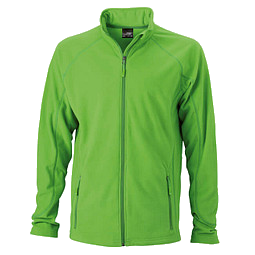 JAMES & NICHOLSON Unisex Fleecejacke, grün, M