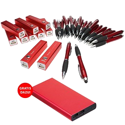 Werbe-Sparset Energy, 211-tlg, inkl. Druck, rot