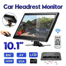 10.1" Zoll HD 1080P LCD Auto Monitor 1280x800 CCTV HDMI/BNC/AV/VGA Mit Speaker