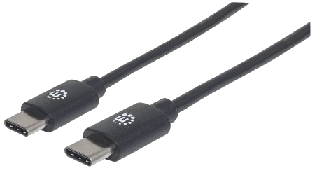MANHATTAN USB 2.0 Typ C-Kabel C-Stecker/C-Stecker 0,5m schw