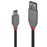 Lindy 36720 USB Kabel USB 2.0 0,2 m USB A Mini-USB B Schwarz
