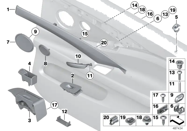 BMW Blende Lautsprecher Hochton 51427216480 - Bildposition 08