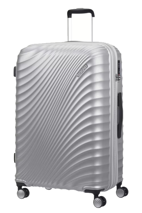 American Tourister Jetglam Trolley mit 4 Rollen 78cm erweiterbar Metallic Silver