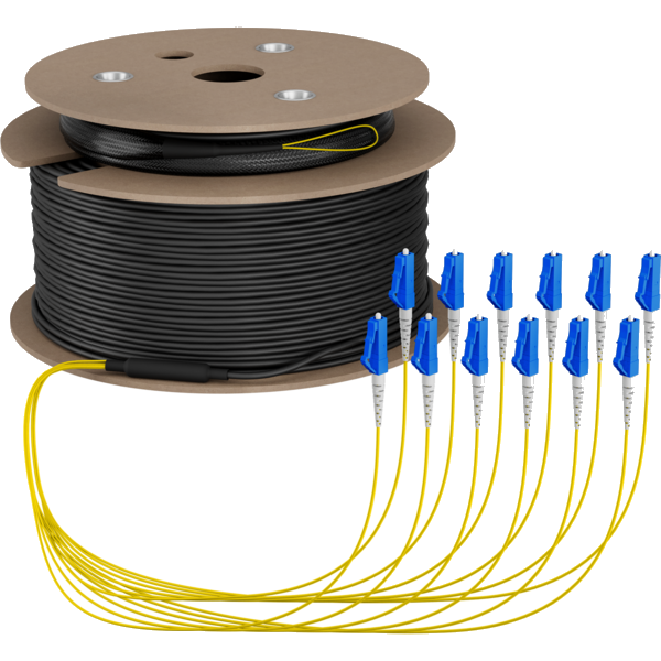 Trunkkabel U-DQ(ZN)BH OS2 12E (1x12) LC-LC, 120m Dca LSZH G657A1