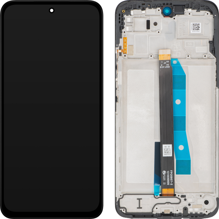 Display mit Touchscreen Xiaomi Redmi 15 5G, mit Rahmen, Schwarz, Service Pack 56002600O1900