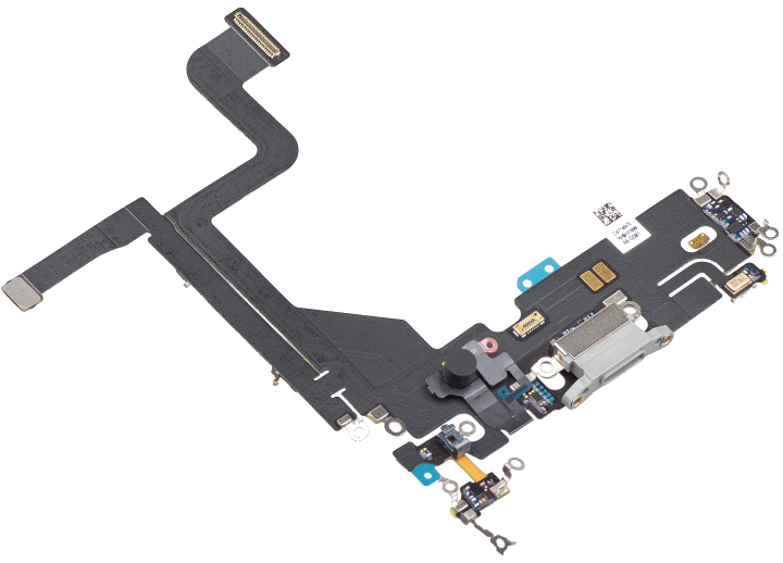 Ladebuchse & Mikrofon Flexkabel für Apple iPhone 13 Pro | Silber