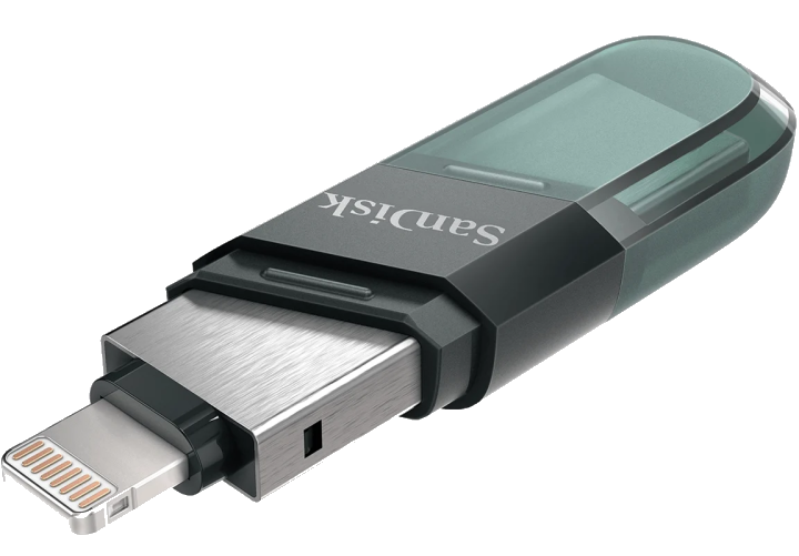 Externer Speicher USB-A 3.1 / Lightning SanDisk iXpand Flip, 64Gb SDIX90N-064G-GN6NN