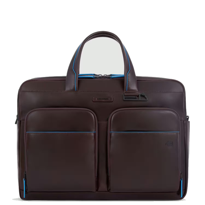 Piquadro Blue Square Laptoptasche 15,6" mit iPad®Pro12,9"-Fach MahagoniBraun