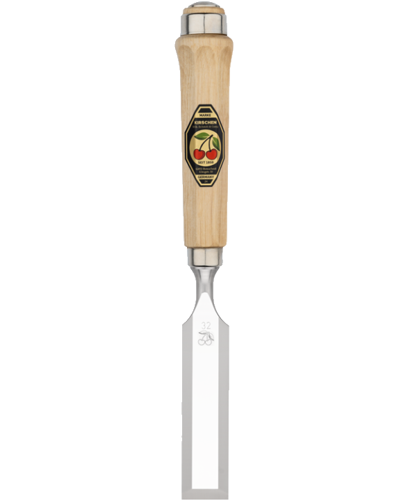 Kirschen Stechbeitel Weißbuchenheft-achtkant & Schlagkopf 32mm