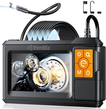 Endoskopkamera mit Licht 4.3'' IPS, 1080P HD Endoskop 5M mit 8+1 LED