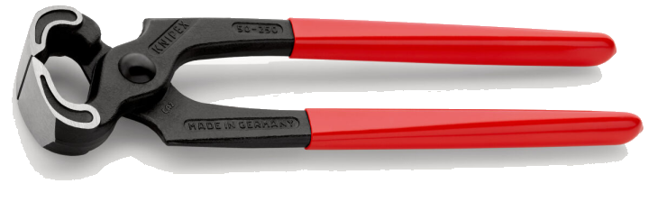 KNIPEX 50 01 250 Kneifzange 250 mm Ø 2,2 mm schwarz atramentiert poliert mit Kunststoff überzogen
