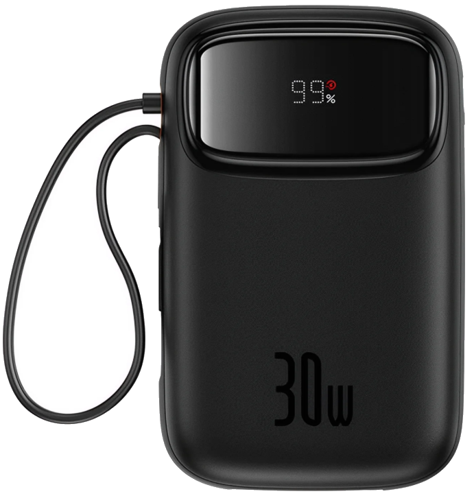Externer Akku Baseus Qpow2, 20000mAh, 30W, QC + PD, 1 x USB-A - 3 x USB-C, Schwarz P10055009113-00
