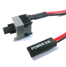 Power Taster Ein Aus Schalter 2 Pin für PC Computer Gehäuse Taste Kabel