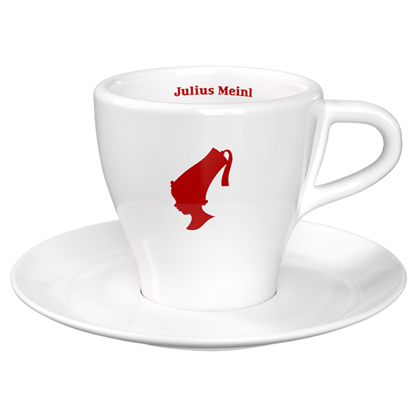 Julius Meinl Logo Melange Tasse mit Untertasse