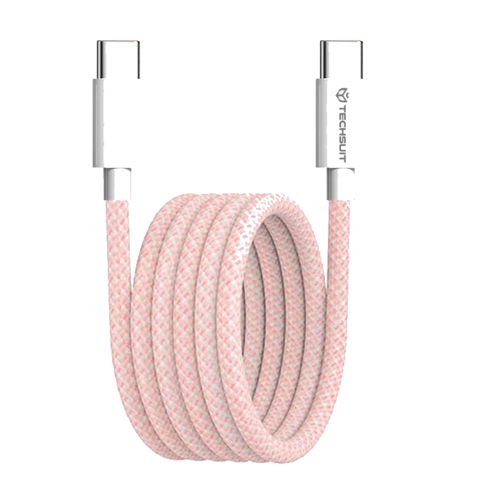 Daten- und Ladekabel USB-C - USB-C Techsuit PCB114D, 60W, 1m, Rosa