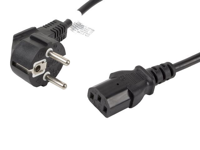 LANBERG Netzkabel CEE 7/7 90°->IEC 320 C13 1,8m VDE