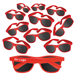 Werbe-Sparset Sonnenbrille Sunshine, 60-tlg., inkl. Druck, Rot