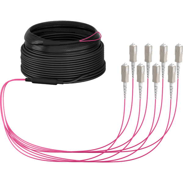 Trunkkabel U-DQ(ZN)BH OM4 8G (1x8) SC-SC, 30m Dca LSZH