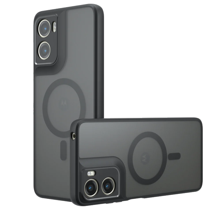 MagSafe Hülle für Motorola Moto G06, Techsuit, PureFrost, Satinschwarz