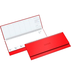 Schreibtisch-Querkalender TivoliSoft 2027, rot