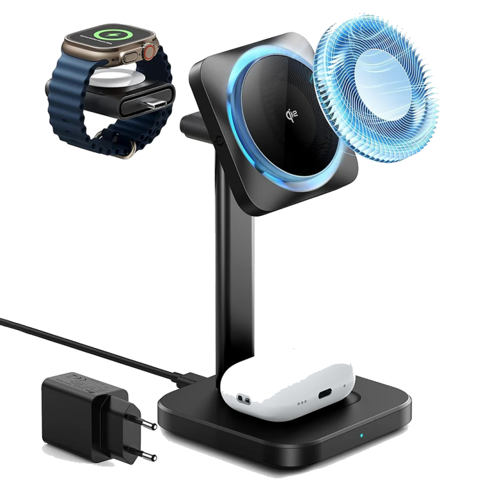 ESR CryoBoost 3in1 Wireless Netzladegerät, 25W, 1.67A, Schwarz