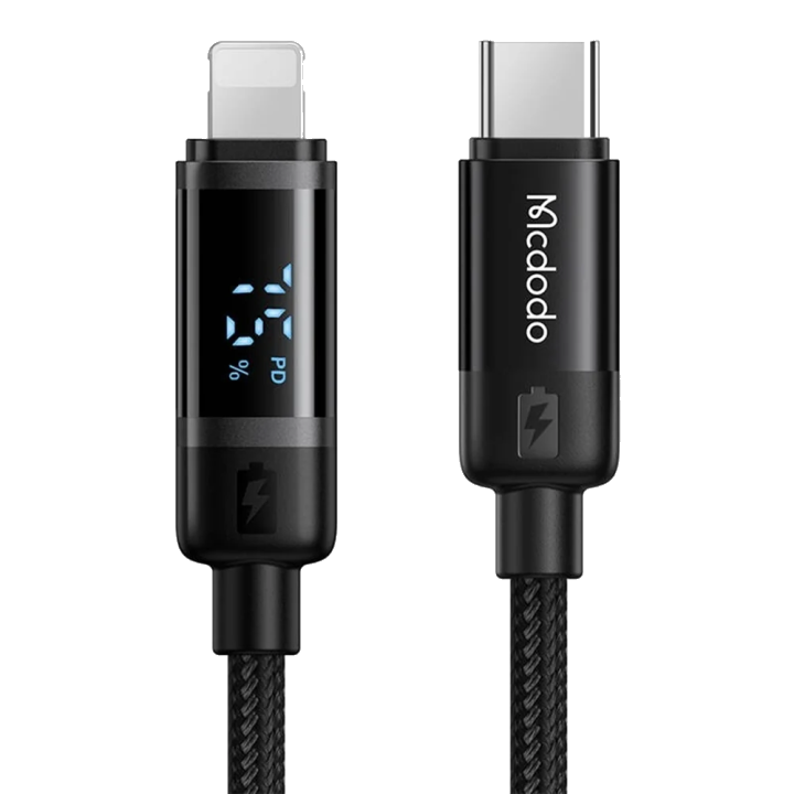 Daten- und Ladekabel USB-C - Lightning McDodo CA-5210 Bat Display, 36W, 1.2m, Schwarz