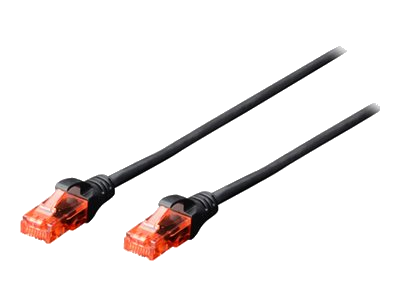 Digitus Patch-Kabel RJ-45 (M) zu RJ-45 (M) 2m Kupfer U/UTP Cat 6 schwarz (DK-1617-020/BL)