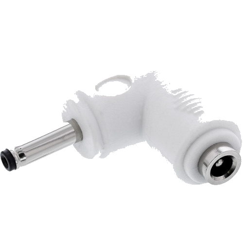 InLine® DC Adapter, 3,5 x 1,35 mm, Stecker/Buchse, gewinkelt, weiß