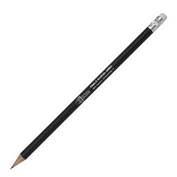 Qualitäts Bleistift Colore mit Radiergummi, schwarz-matt