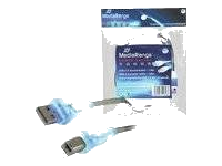 MediaRange USB Kabel A -> B St/St 1.80m blau LEDs