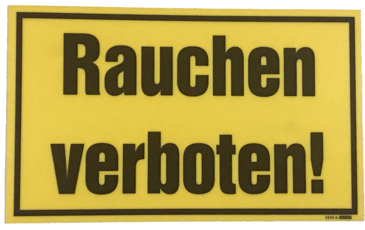Schilder verschiedene Motive und Größen Rauchen verboten! (250x150mm)