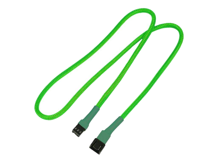 Nanoxia Kabel 3-Pin Verlängerung, 60 cm, neon-grün