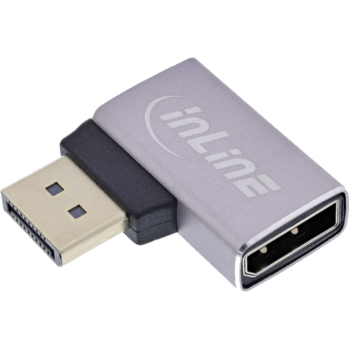 InLine® DisplayPort 1.4 Adapter, DisplayPort Stecker / Buchse, 90� links, 8K