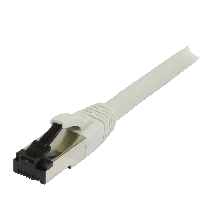 Synergy21 Patchkabel RJ45, CAT8.1 2000Mhz, 0,5m, grau, S-STP(S/FTP), TPE/LSZH(SuperFlex), AWG26,