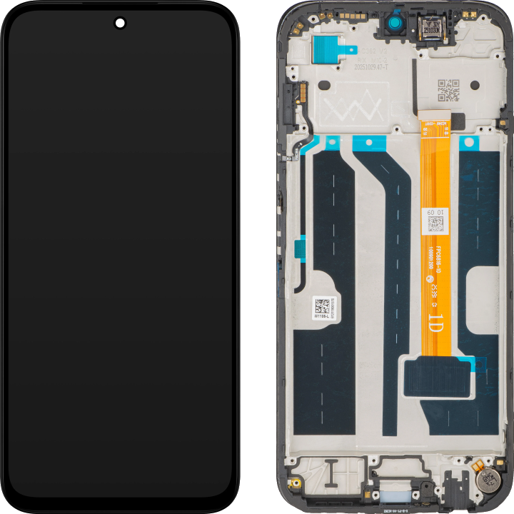 Display mit Touchscreen Oppo A6x 4G / A6t 4G / A6c, mit Rahmen, Schwarz, Service Pack 621029000765